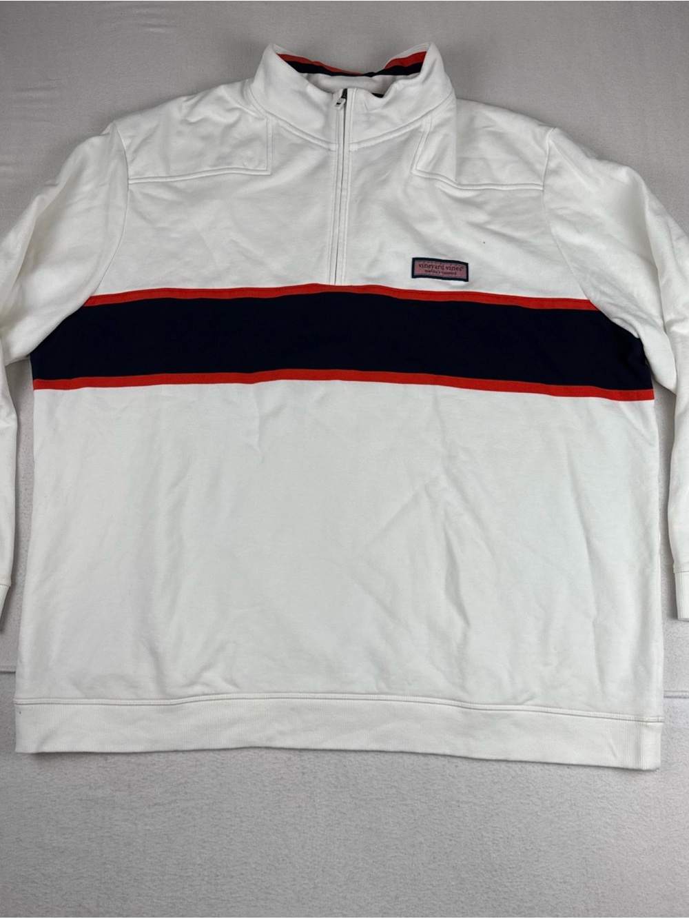 Vineyard Vines Shep Shirt 1/4 Zip Rugby Style 3XB 90s Preppy Jock Logo Cotton